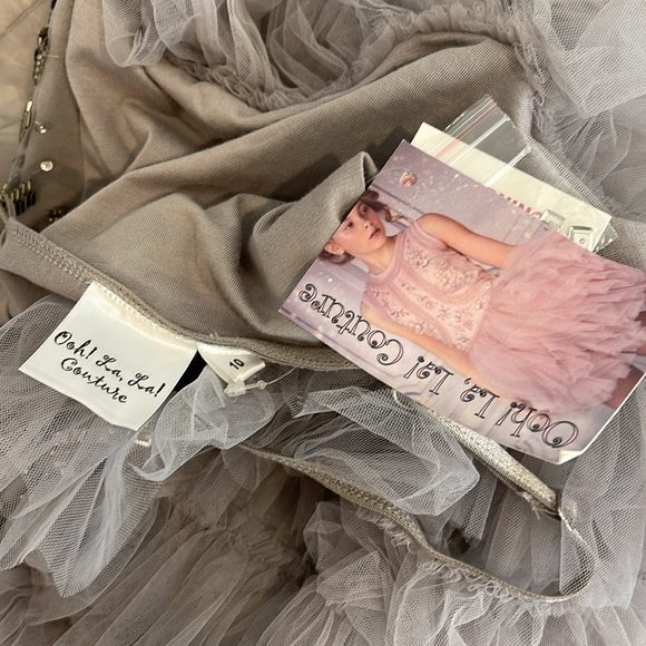 Ooh! La, La! Couture grey/silver Dress size 10 - Picture 5 of 5